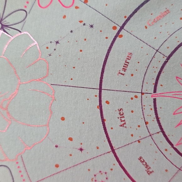 ELECTRIC PINK BRAND WOMENS BLUE ZODIAC SIGNS CROP TOP TEE-SHIRT SIZE XL - Picture 16 of 16